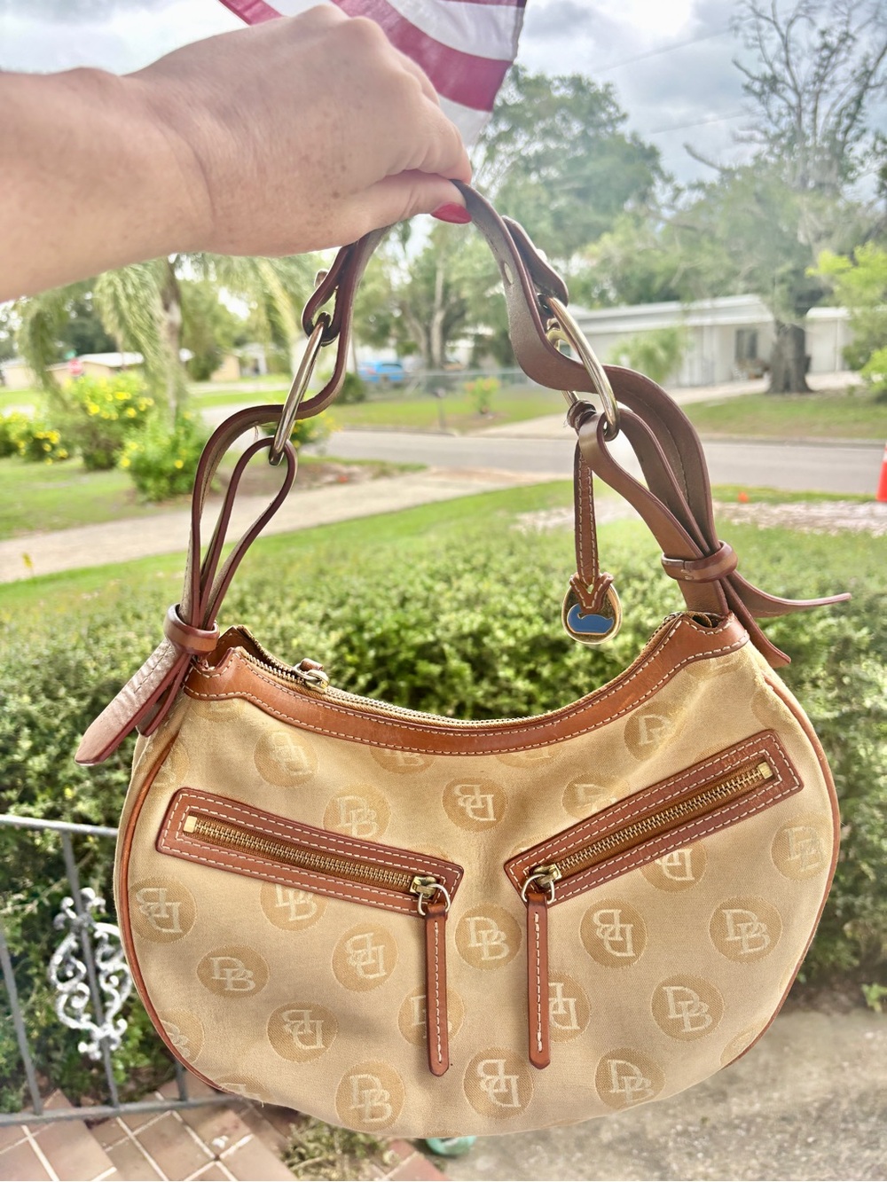 vintage y2k dooney & bourke monogram hobo bag GUC